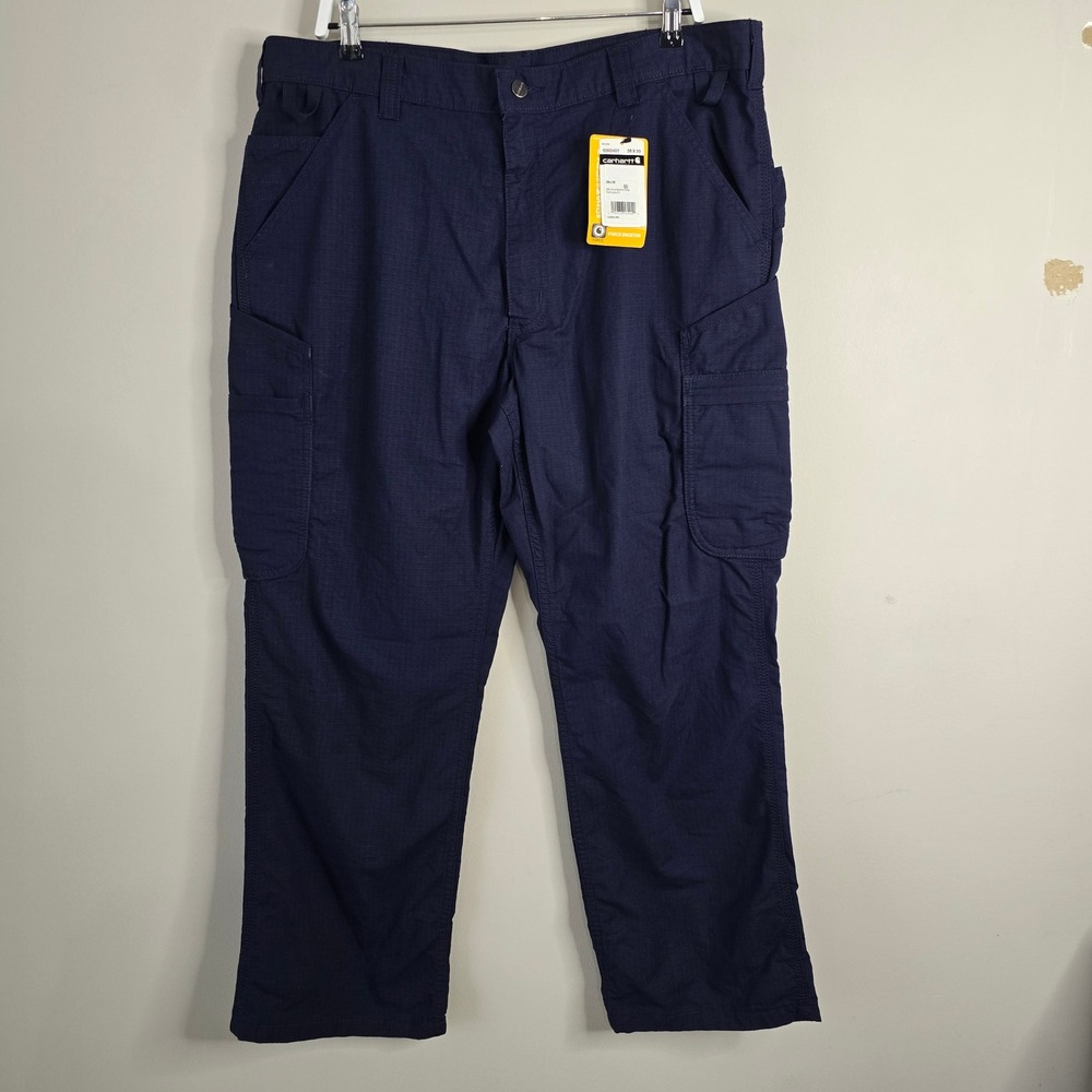 Carhartt Force Broxton Cargo Pants Mens 38x30 Navy Blue Loose Fit 103903-NVY NWT